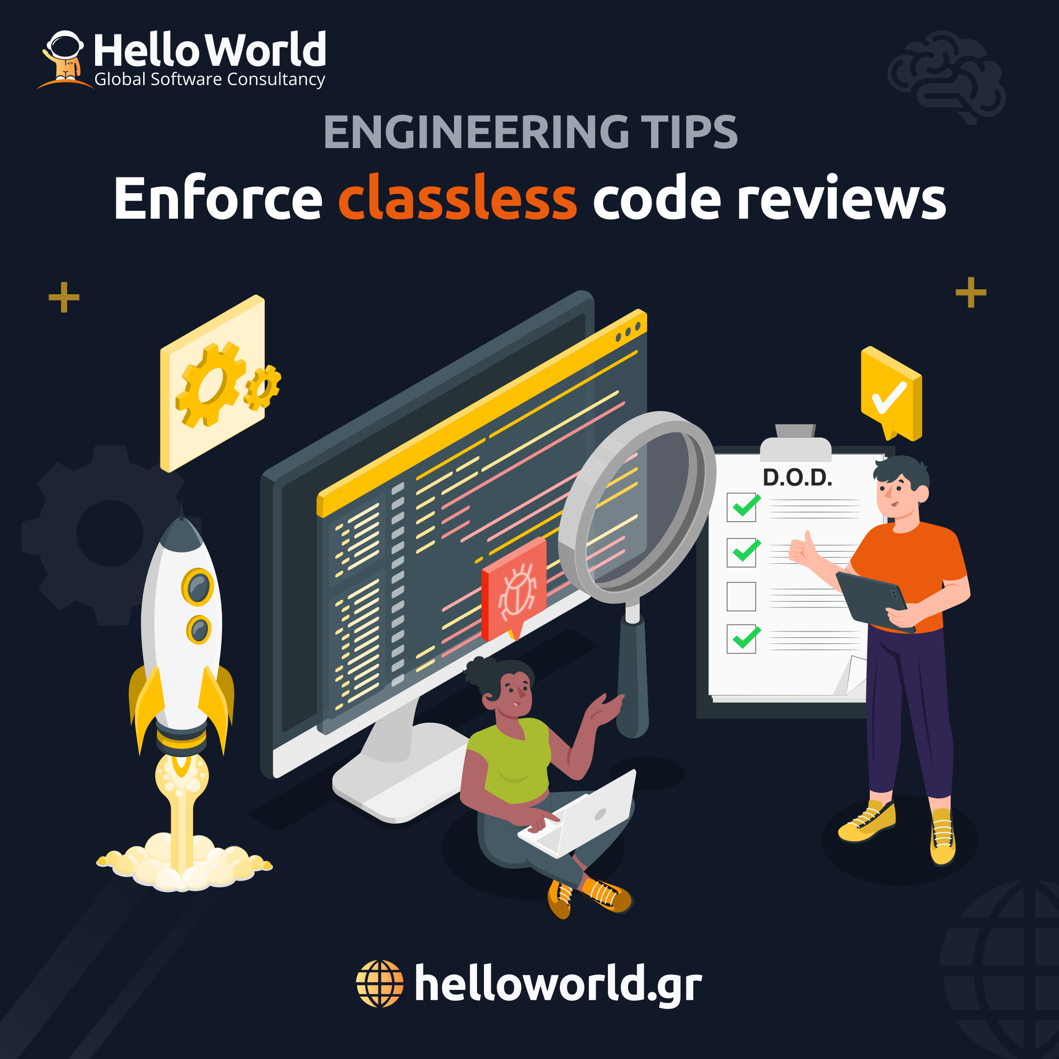 Enforce classless code reviews