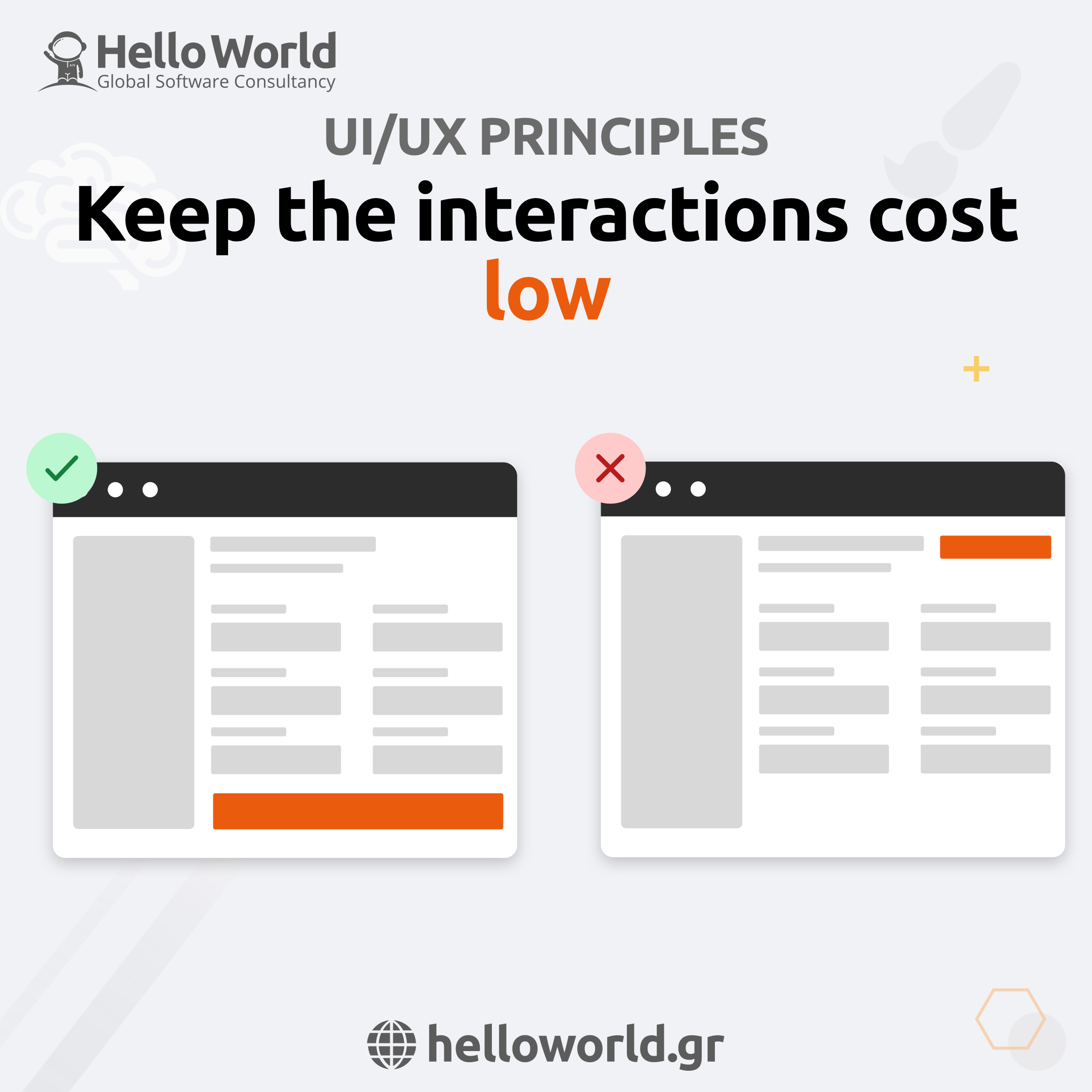 Keep the interactions cost low