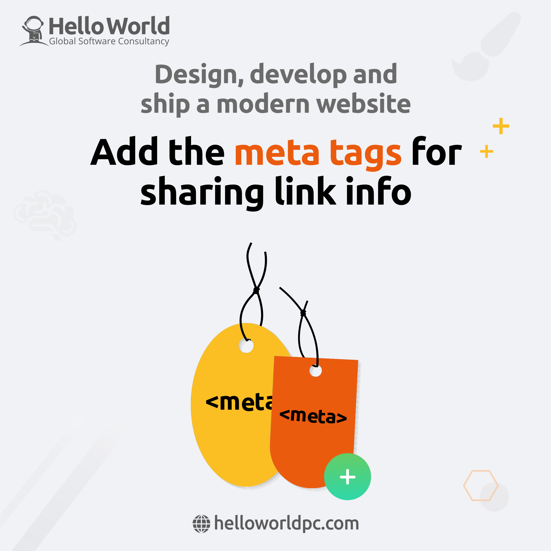 Modern Website: Add the meta tags for sharing link info